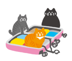 Daily life of 3 cats. sticker #12502957