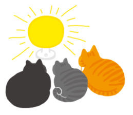 Daily life of 3 cats. sticker #12502965
