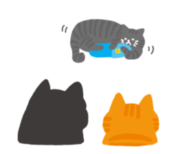 Daily life of 3 cats. sticker #12502973