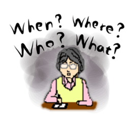 office lady & gentleman sticker #12503314