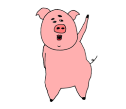 Feelings of pig sticker #12504042