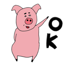 Feelings of pig sticker #12504053