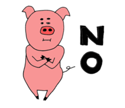 Feelings of pig sticker #12504059