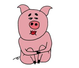 Feelings of pig sticker #12504063