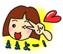 girl,kansai ben sticker #12504462