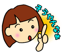 girl,kansai ben sticker #12504465