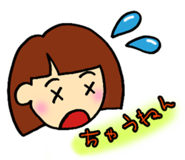 girl,kansai ben sticker #12504466