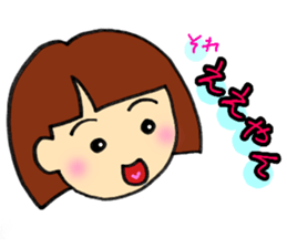 girl,kansai ben sticker #12504479