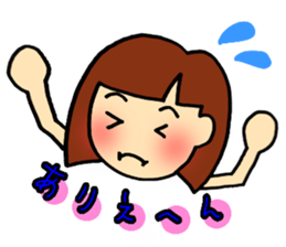 girl,kansai ben sticker #12504481