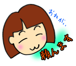 girl,kansai ben sticker #12504483