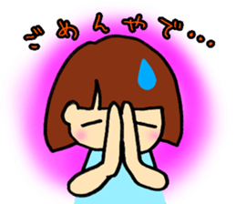 girl,kansai ben sticker #12504484