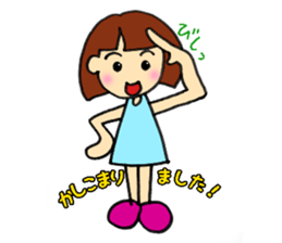 girl,kansai ben sticker #12504489