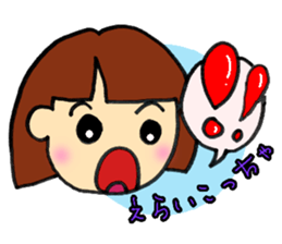 girl,kansai ben sticker #12504491