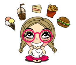 Angela eating and working out sticker #12504862