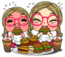 Angela eating and working out sticker #12504864