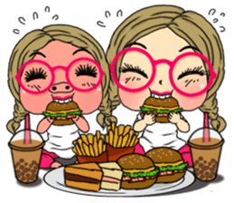 Angela eating and working out sticker #12504864