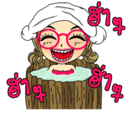 Angela eating and working out sticker #12504868