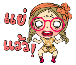 Angela eating and working out sticker #12504869