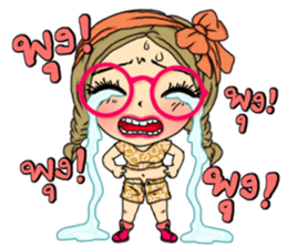 Angela eating and working out sticker #12504870