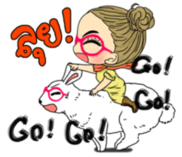 Angela eating and working out sticker #12504875