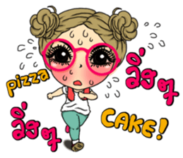 Angela eating and working out sticker #12504877