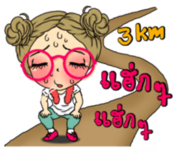 Angela eating and working out sticker #12504878