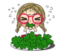 Angela eating and working out sticker #12504879