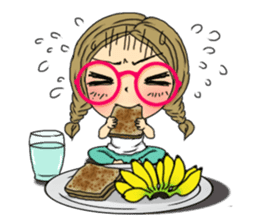 Angela eating and working out sticker #12504881