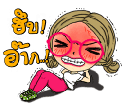 Angela eating and working out sticker #12504882