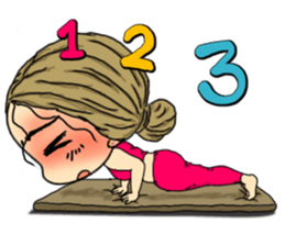 Angela eating and working out sticker #12504884