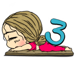 Angela eating and working out sticker #12504885