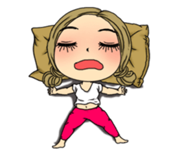 Angela eating and working out sticker #12504892