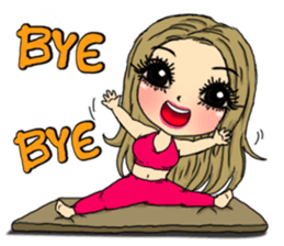 Angela eating and working out sticker #12504900