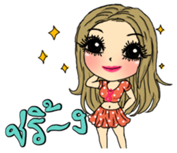 Angela eating and working out sticker #12504901