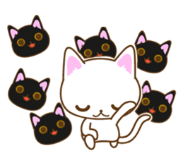 Sticker everyday pose of cat sticker #12506736