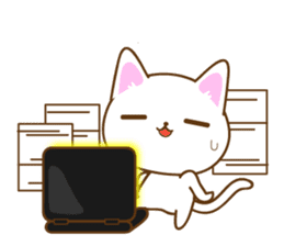 Sticker everyday pose of cat sticker #12506741