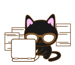 Sticker everyday pose of cat sticker #12506754