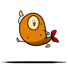 Alien from fried prawn