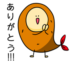 Alien from fried prawn sticker #12506994