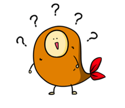 Alien from fried prawn sticker #12507004