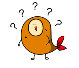 Alien from fried prawn sticker #12507004