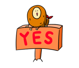 Alien from fried prawn sticker #12507006