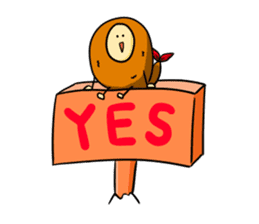 Alien from fried prawn sticker #12507006