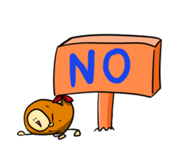 Alien from fried prawn sticker #12507007