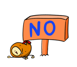 Alien from fried prawn sticker #12507007