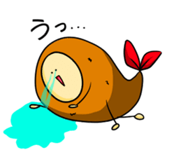 Alien from fried prawn sticker #12507011