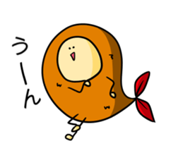 Alien from fried prawn sticker #12507016