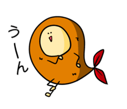 Alien from fried prawn sticker #12507016