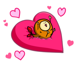 Alien from fried prawn sticker #12507021