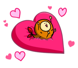 Alien from fried prawn sticker #12507021